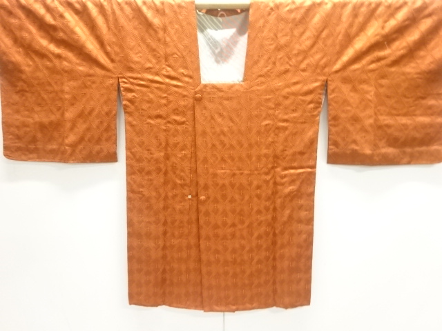 菱模様ロング道行コート
